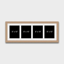 Load image into Gallery viewer, Multi Photo Picture Frame | Holds 4 8&quot;x10&quot; photos in a 30mm Oak Veneer Frame - Multi Photo Frames
