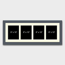 Load image into Gallery viewer, Multi Photo Picture Frame | Holds 4 8&quot;x10&quot; Photos in a 40mm Dark Grey Wood Frame - Multi Photo Frames
