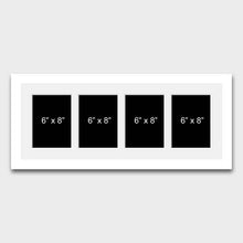 Load image into Gallery viewer, Multi Photo Picture Frame | Holds 4 8&quot;x6&quot; Photos in a 22mm White Frame - Multi Photo Frames
