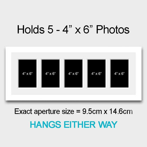 Multi Photo Picture Frame Holds 5 6