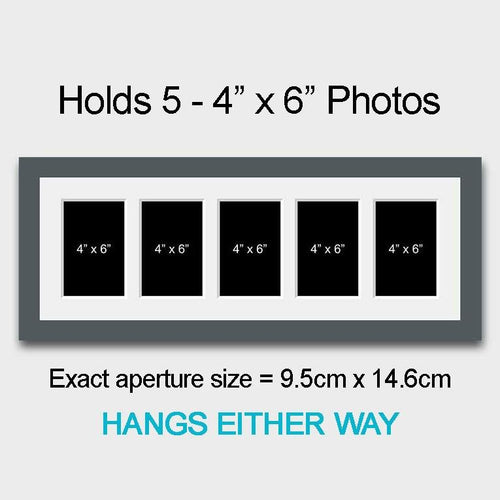 Multi Photo Picture Frame Holds 5 6
