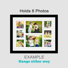 Load image into Gallery viewer, Multi Photo Picture Frame Holds 6 4&quot;x4&quot; and 2 8&quot;x6&quot; Photos in a Black Wood Frame - Multi Photo Frames
