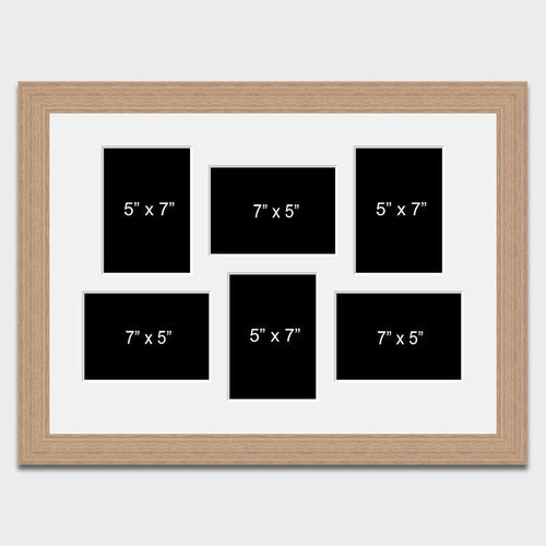 Multi Photo Picture Frame Holds 6 7