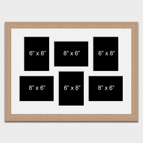 Multi Photo Picture Frame Holds 6 8