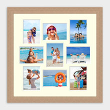 Load image into Gallery viewer, Multi Photo Picture Frame Holds 9 5&quot;x7&quot; photos in a 30mm Oak Veneer Frame - Multi Photo Frames
