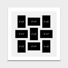 Load image into Gallery viewer, Multi Photo Picture Frame Holds 9 6x4 Photos in a 33mm White Wood Frame - Multi Photo Frames

