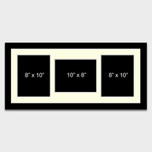 Load image into Gallery viewer, Multi Photo Picture Frame to Hold 3 10x8 Photos in a 22mm Black Frame - Multi Photo Frames
