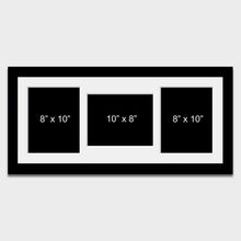 Load image into Gallery viewer, Multi Photo Picture Frame to Hold 3 10x8 Photos in a 22mm Black Frame - Multi Photo Frames
