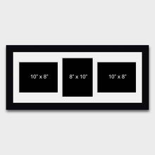 Load image into Gallery viewer, Multi Photo Picture Frame to Hold 3 10x8 Photos in a Black Wood Frame - Multi Photo Frames
