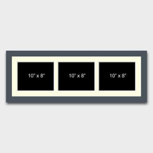 Load image into Gallery viewer, Multi Photo Picture Frame to Hold 3 10&quot;x8&quot; Photos in a Grey Wooden Frame - Multi Photo Frames
