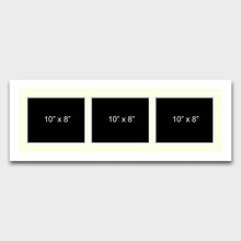 Load image into Gallery viewer, Multi Photo Picture Frame to Hold 3 10&quot;x8&quot; Photos in a White Wood Frame - Multi Photo Frames
