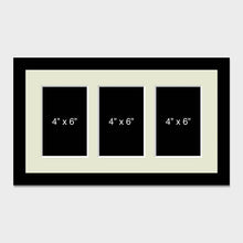 Load image into Gallery viewer, Multi Photo Picture Frame to hold 3 4&quot; x 6&quot; Photos in a Black Frame - Multi Photo Frames
