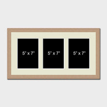 Load image into Gallery viewer, Multi Photo Picture Frame to hold 3 5&quot;x7&quot; Photos in a Oak Veneer Frame - Multi Photo Frames
