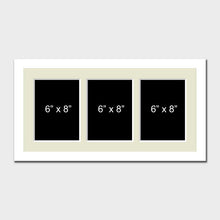 Load image into Gallery viewer, Multi Photo Picture Frame to Hold 3 6&quot; x 8&quot; Photos in a White Wood Frame - Multi Photo Frames
