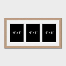 Load image into Gallery viewer, Multi Photo Picture Frame to Hold 3 6&quot; x 8&quot; Photos in an Oak Veneer Frame - Multi Photo Frames
