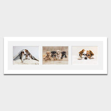 Load image into Gallery viewer, Multi Photo Picture Frame to hold 3 7&quot; x 5&quot; Photos in a White Wood Frame - Multi Photo Frames
