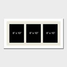 Load image into Gallery viewer, Multi Photo Picture Frame to Hold 3 8&quot;x10&quot; Photos in a White Wood Frame - Multi Photo Frames
