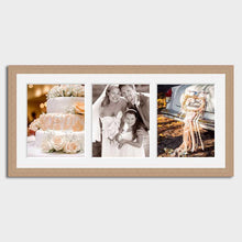 Load image into Gallery viewer, Multi Photo Picture Frame to Hold 3 8&quot;x10&quot; Photos in an Oak Veneer Frame - Multi Photo Frames
