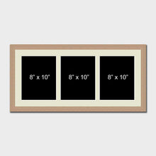 Load image into Gallery viewer, Multi Photo Picture Frame to Hold 3 8&quot;x10&quot; Photos in an Oak Veneer Frame - Multi Photo Frames
