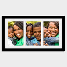 Load image into Gallery viewer, Multi Photo Picture Frame to Hold 3 8&quot;x12&quot; photos in a Black Frame - Multi Photo Frames
