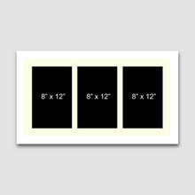Load image into Gallery viewer, Multi Photo Picture Frame to Hold 3 8&quot;x12&quot; photos in a White Frame - Multi Photo Frames
