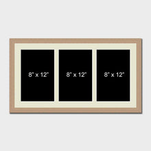 Load image into Gallery viewer, Multi Photo Picture Frame to Hold 3 8&quot;x12&quot; photos in an Oak Veneer Frame - Multi Photo Frames

