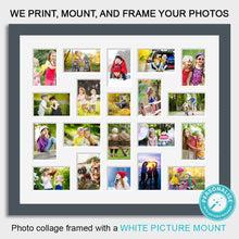 Load image into Gallery viewer, Photo Collage Printed and Framed for 20 Photos - Grey Frame - Multi Photo Frames
