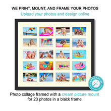 Load image into Gallery viewer, Photo Collage Printed and Framed for 20 Photos in a Black Frame - Multi Photo Frames
