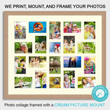 Load image into Gallery viewer, Photo Collage Printed and Framed for 20 Photos - Oak Veneer Frame - Multi Photo Frames
