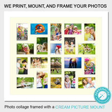 Load image into Gallery viewer, Photo Collage Printed and Framed for 20 Photos - White Frame - Multi Photo Frames
