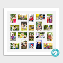 Load image into Gallery viewer, Photo Collage Printed and Framed for 20 Photos - White Frame - Multi Photo Frames
