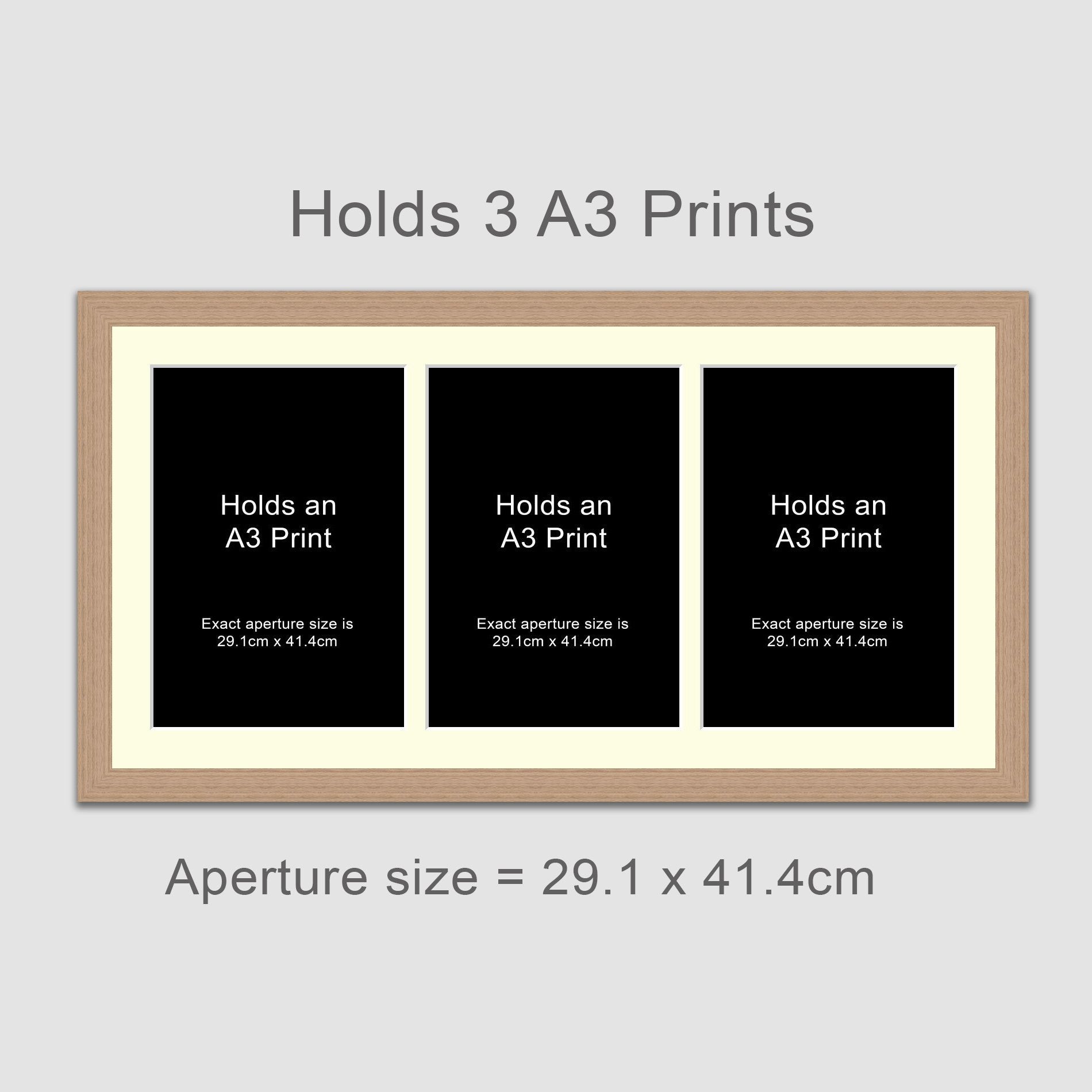 Three In One Frame Triple A3 Frame | Multi-Photo Frame to hold 3 - A3 Prints – Multi Photo ...