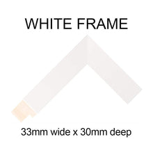 Load image into Gallery viewer, Picture Frame holds 3 A3 prints or photos in a White Wood Frame - Multi Photo Frames
